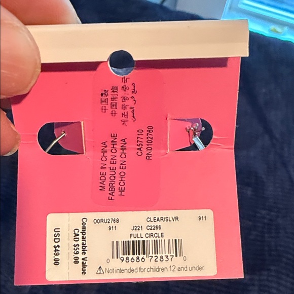 Kate Spade Silver Cubic Zirconia Hoop Earrings - Picture 5 of 5